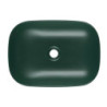 Umyvadlo na desku SAT Infinitio 45,5x32,5 cm tmavě zelená mat bez přepadu SATINF4532DGEM