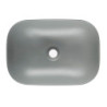 Umyvadlo na desku SAT Infinitio 45,5x32,5 cm šedá mat bez přepadu SATINF4532LGRM