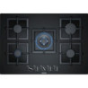 Siemens iQ500, Plynová varná deska, 75 cm, tvrzené sklo, Černá, EP7A6QB20
