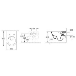Wc závěsné Villeroy & Boch Subway 2.0 zadní odpad 5614R201