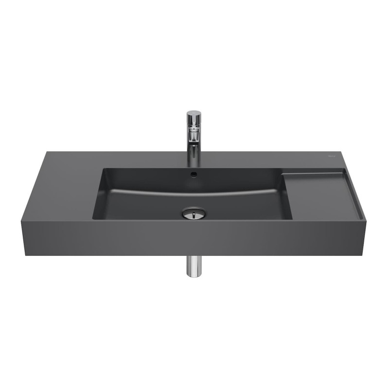 Nábytkové umyvadlo Roca Inspira 100x49 cm Onix mat otvor pro baterii uprostřed A32752A640