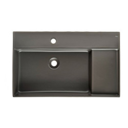 Nábytkové umyvadlo Roca Inspira 80x49 cm Onix mat otvor pro baterii vlevo A32752B640