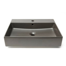 Nábytkové umyvadlo Roca Inspira 60x49 cm Onix mat otvor pro baterii uprostřed A32752C640