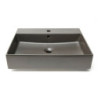 Nábytkové umyvadlo Roca Inspira 60x49 cm Onix mat otvor pro baterii uprostřed A32752C640