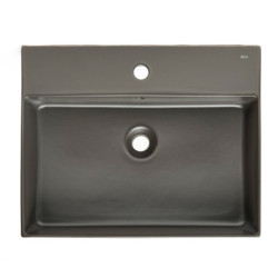 Nábytkové umyvadlo Roca Inspira 60x49 cm Onix mat otvor pro baterii uprostřed A32752C640