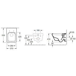 Wc závěsné Villeroy & Boch Omnia Architectura zadní odpad 5685R0R1