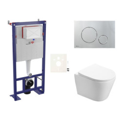 Cenově zvýhodněný závěsný WC set SAT do lehkých stěn / předstěnová montáž+ WC SAT Infinitio SIKOSSIN71