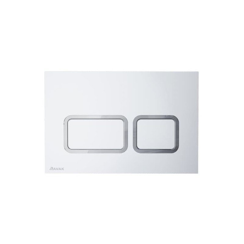 Ovládací tlačítko Ravak Twin kov Satin X01739