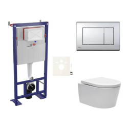Cenově zvýhodněný závěsný WC set SAT do lehkých stěn / předstěnová montáž+ WC SAT Brevis SIKOSSBR21