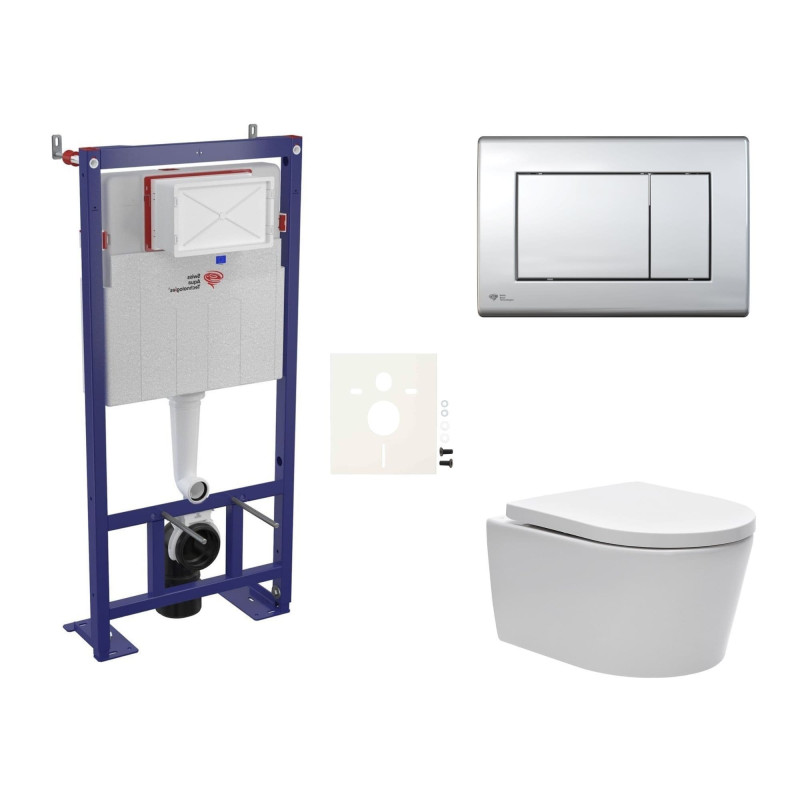 Cenově zvýhodněný závěsný WC set SAT do lehkých stěn / předstěnová montáž+ WC SAT Brevis SIKOSSBR21