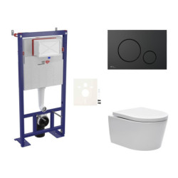 Cenově zvýhodněný závěsný WC set SAT do lehkých stěn / předstěnová montáž+ WC SAT Brevis SIKOSSBR68