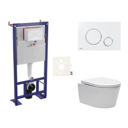 Cenově zvýhodněný závěsný WC set SAT do lehkých stěn / předstěnová montáž+ WC SAT Brevis SIKOSSBR70