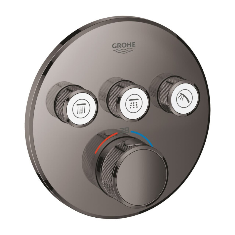 Sprchová baterie GROHE Grohtherm Smartcontrol bez podomítkového tělesa hard graphite 29121A00