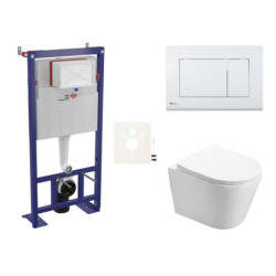 Cenově zvýhodněný závěsný WC set SAT do lehkých stěn / předstěnová montáž+ WC SAT Infinitio SIKOSSIN20