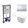 Cenově zvýhodněný závěsný WC set SAT do lehkých stěn / předstěnová montáž+ WC SAT Infinitio SIKOSSIN21
