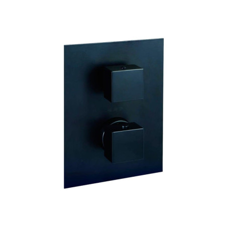 Sprchová a vanová baterie Paffoni Level včetně podomítkového tělesa černá LEQ518NO