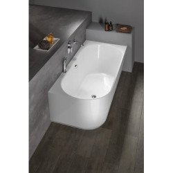 Volně stojící vana Polysan SUSSI R 160x70 cm litý mramor pravá 90191R