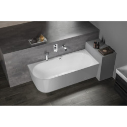 Volně stojící vana Polysan SUSSI R 160x70 cm litý mramor pravá 90191R