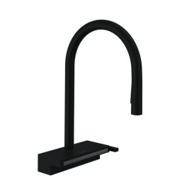 Dřezová baterie Hansgrohe Aquno s vytahovací sprškou černý mat 73831670