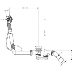 Vanový automat Hansgrohe Exafill k vaně 58116180