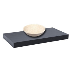 Deska pod umyvadlo bez umyvadla Naturel Dolce 180x8x50 cm černá mat DO18050BL
