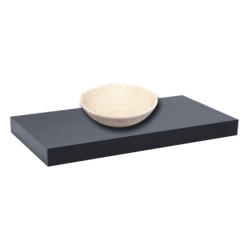 Deska pod umyvadlo bez umyvadla Naturel Dolce 80x8x50 cm černá mat DO8050BL