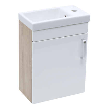 Koupelnová skříňka s umyvadlem Naturel Vario Dekor 40x50x22 cm bílá lesk VARIO240DBBL