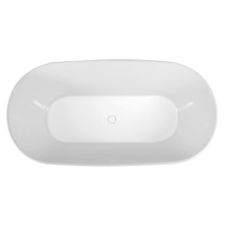 Volně stojící vana Polysan DELONIX 84x170 cm litý mramor levá i pravá 92130