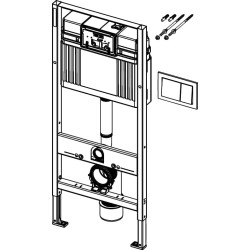TECEprofil modul k WC do sádrokartonu s tlačítkem TECEbase 9.400.400