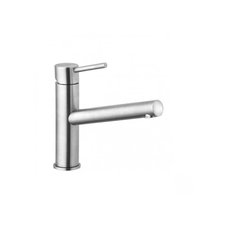 Dřezová baterie Kludi Steel s otočným ramínkem ušlechtilá ocel 44850F860