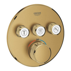 Sprchová a vanová baterie GROHE Grohtherm Smartcontrol bez podomítkového tělesa kartáčovaný Cool Sunrise 29121GN0