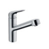 Dřezová baterie Hansgrohe Focus M42 s vytahovací sprškou chrom 71814000