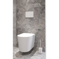 Ovládací tlačítko SAT plast bílá-mat/chrom lesk SATAT76