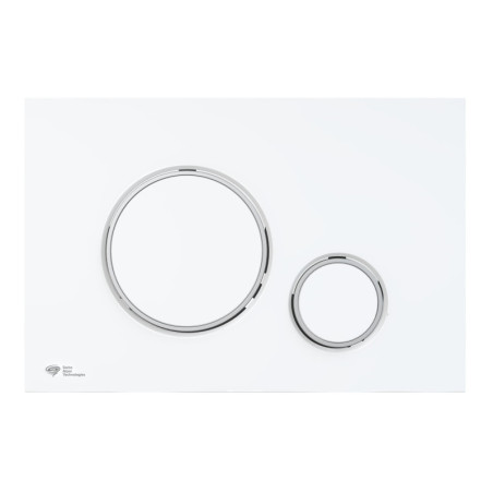 Ovládací tlačítko SAT plast bílá-mat/chrom lesk SATAT76