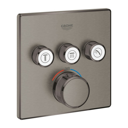 Sprchová a vanová baterie GROHE Smart Control bez podomítkového tělesa kartáčovaný Hard Graphite 29126AL0