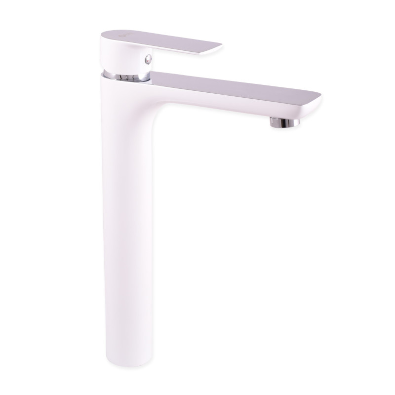 Vysoká umyvadlová baterie RAV Slezák Vltava bez výpusti bílá/chrom VT430.5CB