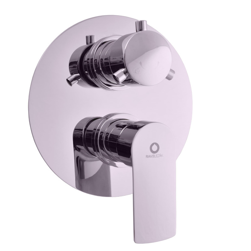 Sprchová a vanová baterie RAV Slezák Vltava s přepínačem chrom VT486K