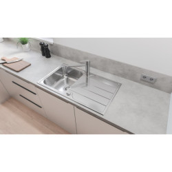 Dřezová baterie GROHE Get s otočným ramínkem supersteel 30196DC0