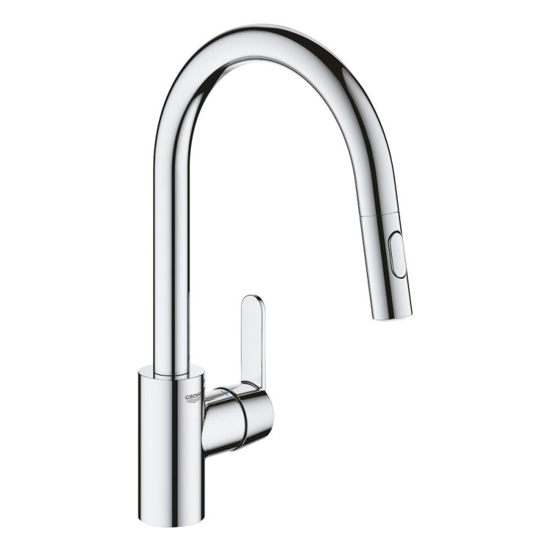 Dřezová baterie GROHE Get s vytahovací sprškou, 2 proudy chrom 31484001