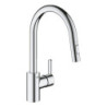 Dřezová baterie GROHE Feel s vytahovací sprškou, 2 proudy chrom 31486001