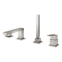 Vanová baterie GROHE Eurocube se sprchovým setem supersteel 19897DC1
