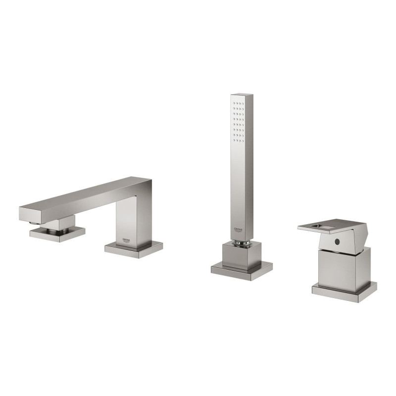 Vanová baterie GROHE Eurocube se sprchovým setem supersteel 19897DC1