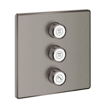 Sprchová a vanová baterie GROHE Grohtherm Smartcontrol bez podomítkového tělesa kartáčovaný Hard Graphite 29127AL0