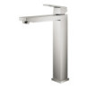Vysoká umyvadlová baterie GROHE Eurocube bez výpusti supersteel 23406DC0