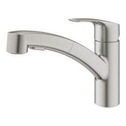 Dřezová baterie GROHE Eurosmart New s otočným ramínkem supersteel 30305DC1