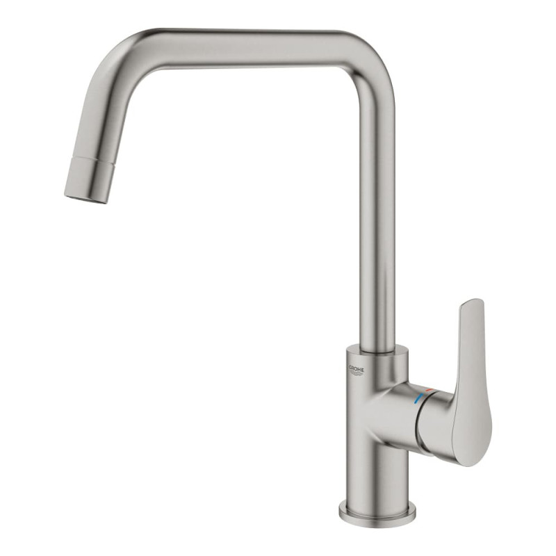 Dřezová baterie GROHE Eurosmart New s otočným ramínkem supersteel 30567DC0
