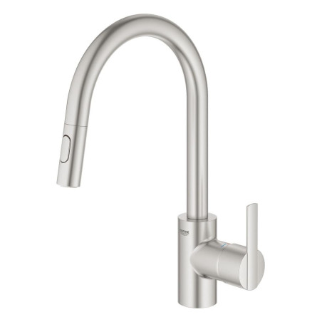 Dřezová baterie GROHE Feel s vytahovací sprškou, 2 proudy supersteel 31486DC1