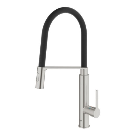 Dřezová baterie GROHE Feel s vytahovací sprškou, 2 proudy supersteel 31489DC0