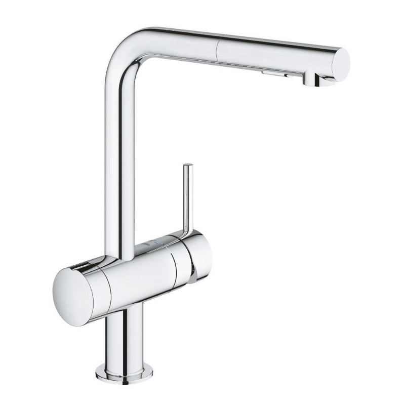 Dřezová baterie GROHE Minta s vytahovací sprškou, 2 proudy chrom 31558000