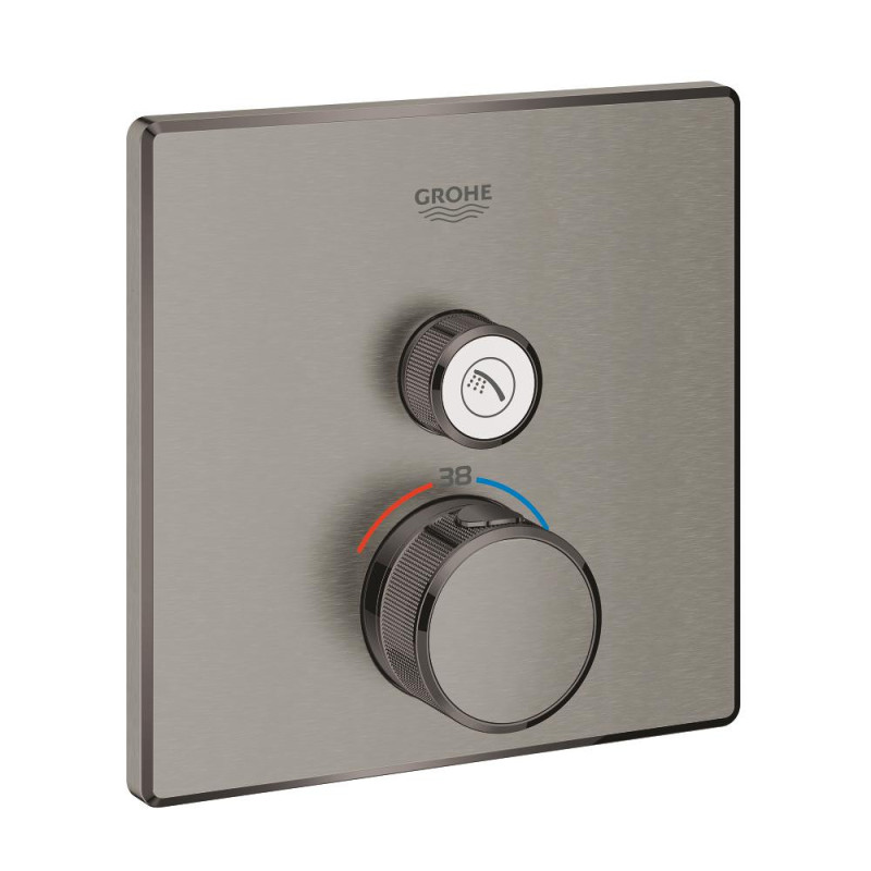 Sprchová baterie GROHE Grohtherm Smartcontrol bez podomítkového tělesa kartáčovaný Hard Graphite 29123AL0